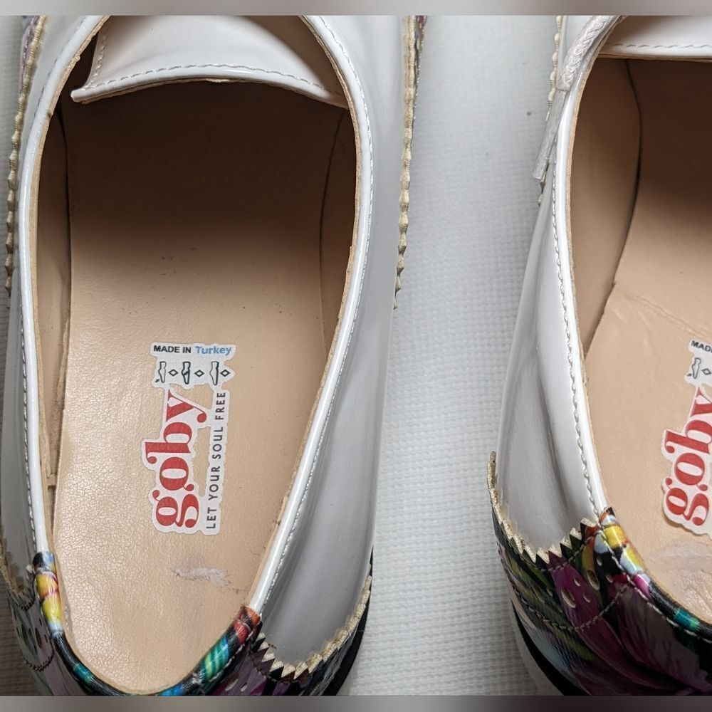 Goby Flowers Oxford Shoes GNG303 Size 38 Like New Condition - Picture 6 of 9